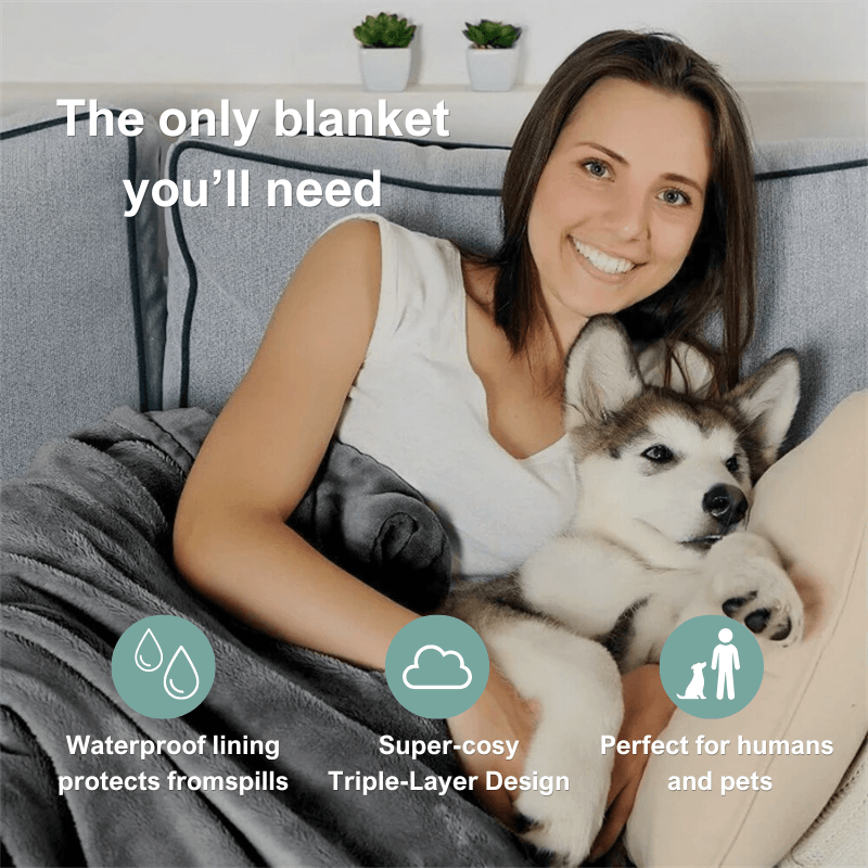 AdorePup™ Waterproof Reversible Dog Blanket